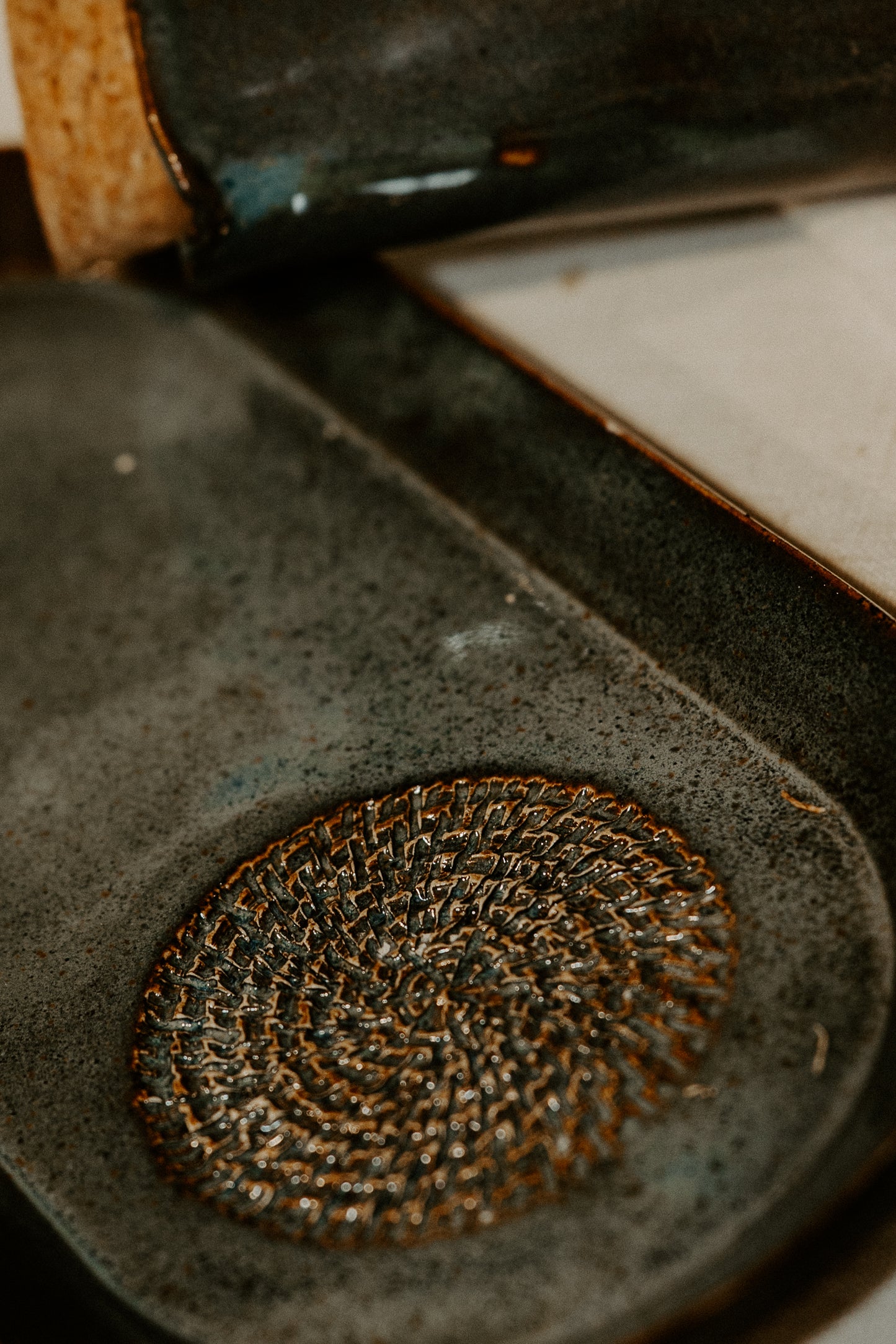 Handbuilding Pottery - Garlic Grater Tray Oil Bottle OR Sushi Serving Set | 05/17