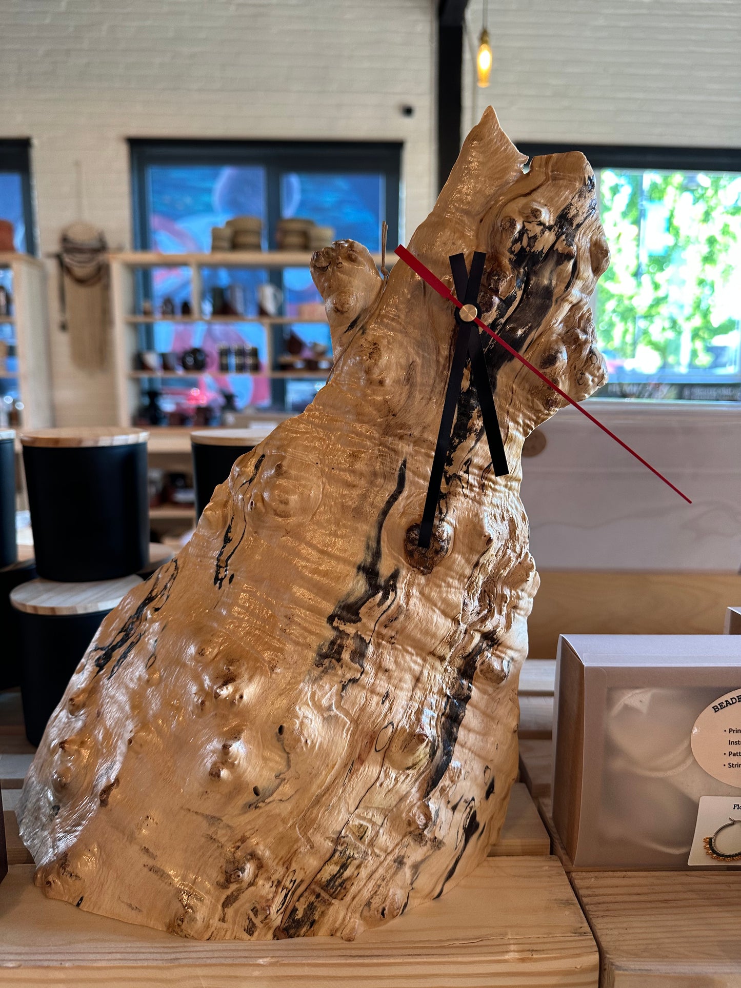 Spruced Up | Textured Burled Maple Standing Clock