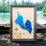 Shadowpine Custom Order | Lake Almanor Art | Almanor Bathymetry Map | Various Sizes