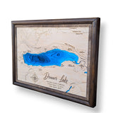 Shadowpine Custom Order | Donner Lake Art | Donner Bathymetry Map | Various Sizes