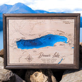 Shadowpine Custom Order | Donner Lake Art | Donner Bathymetry Map | Various Sizes