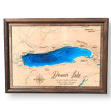 Shadowpine Custom Order | Donner Lake Art | Donner Bathymetry Map | Various Sizes