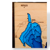 Shadowpine Custom Order | Lake Almanor Art | Almanor Bathymetry Map | Various Sizes