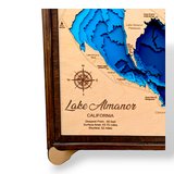 Shadowpine Custom Order | Lake Almanor Art | Almanor Bathymetry Map | Various Sizes