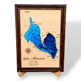 Shadowpine Custom Order | Lake Almanor Art | Almanor Bathymetry Map | Various Sizes