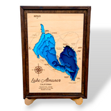 Shadowpine Custom Order | Lake Almanor Art | Almanor Bathymetry Map | Various Sizes