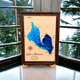 Shadowpine Custom Order | Lake Almanor Art | Almanor Bathymetry Map | Various Sizes