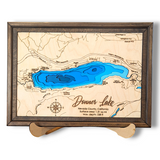 Shadowpine Custom Order | Donner Lake Art | Donner Bathymetry Map | Various Sizes