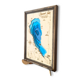 Shadowpine Custom Order | Pyramid Lake Art | Pyramid Lake Bathymetry Map | Various Sizes