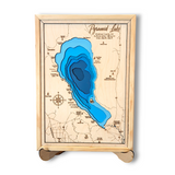 Shadowpine Custom Order | Pyramid Lake Art | Pyramid Lake Bathymetry Map | Various Sizes