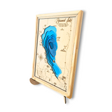 Shadowpine Custom Order | Pyramid Lake Art | Pyramid Lake Bathymetry Map | Various Sizes