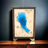 Shadowpine Custom Order | Pyramid Lake Art | Pyramid Lake Bathymetry Map | Various Sizes