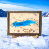 Shadowpine Custom Order | Donner Lake Art | Donner Bathymetry Map | Various Sizes