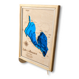Shadowpine Custom Order | Lake Almanor Art | Almanor Bathymetry Map | Various Sizes