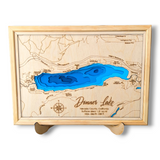 Shadowpine Custom Order | Donner Lake Art | Donner Bathymetry Map | Various Sizes