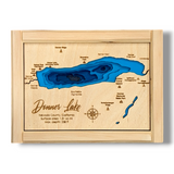 Shadowpine Custom Order | Donner Lake Art | Donner Bathymetry Map | Various Sizes