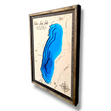 Shadowpine Custom Order | Fallen Leaf Lake Art | Fallen Leaf Bathymetry Map | Various Sizes