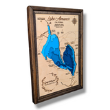 Shadowpine Custom Order | Custom Lake Bathymetry Map | Various Sizes
