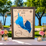 Shadowpine Custom Order | Custom Lake Bathymetry Map | Various Sizes