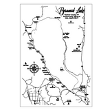 Shadowpine Custom Order | Custom Lake Bathymetry Map | Various Sizes
