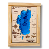 Shadowpine Custom Order | Lake Tahoe Art | Tahoe Bathymetry Map | Various Sizes