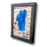 Shadowpine Custom Order | Lake Tahoe Art | Tahoe Bathymetry Map | Various Sizes