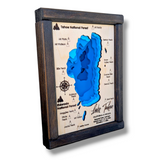 Shadowpine Custom Order | Lake Tahoe Art | Tahoe Bathymetry Map | Various Sizes