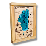 Shadowpine Custom Order | Lake Tahoe Art | Tahoe Bathymetry Map | Various Sizes