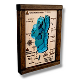 Shadowpine Custom Order | Lake Tahoe Art | Tahoe Bathymetry Map | Various Sizes
