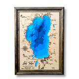 Shadowpine Custom Order | Lake Tahoe Art | Tahoe Bathymetry Map | Various Sizes