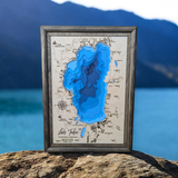 Shadowpine Custom Order | Lake Tahoe Art | Tahoe Bathymetry Map | Various Sizes